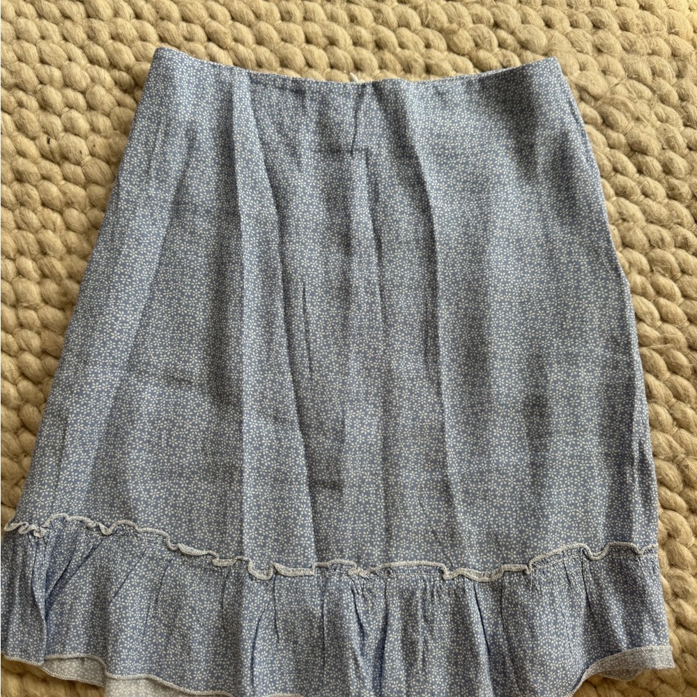 Brandy Melville Ruffled Blue Skirt
